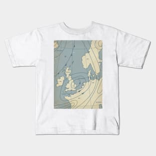 Meteorological Weather map of Europe Kids T-Shirt